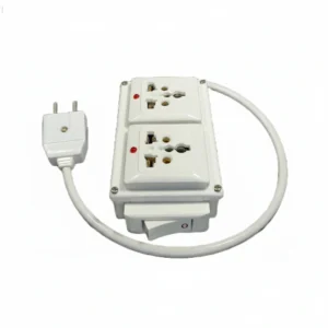2-Socket 3-Pin Extension Board with On/Off Switch (2ft–20ft Cable)