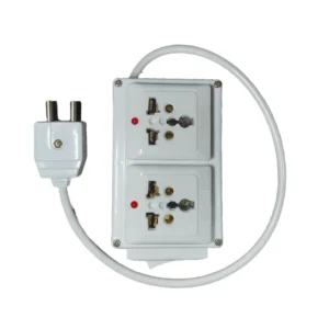 2-Socket 3-Pin Extension Board with On/Off Switch (2ft–20ft Cable)