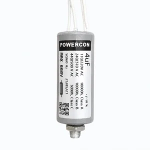 Powercon 4uF Capacitor 450V AC MKP Capacitor for Electrical & Lighting Applications