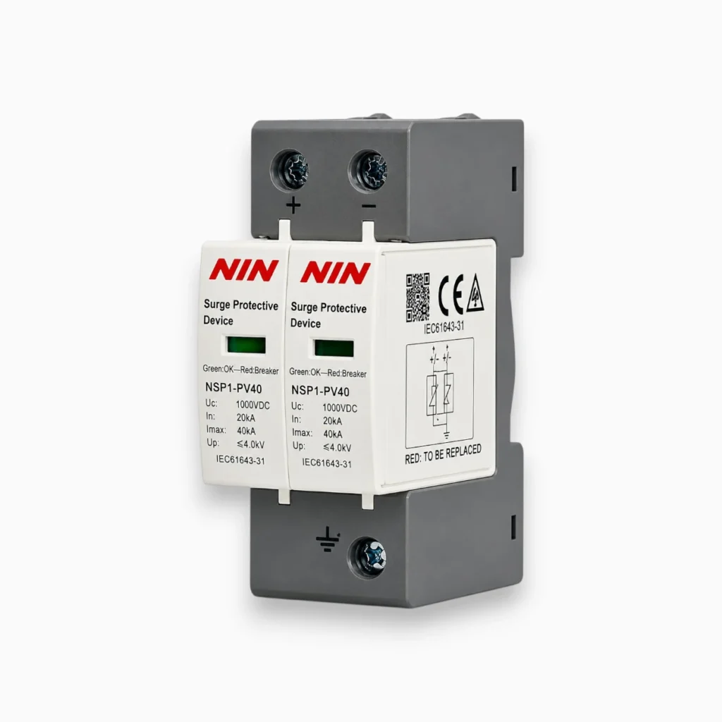 NSP1-PV40 DC Surge Protective Device 2 Pole 40kA | 1000V DC SPD for Solar PV Systems